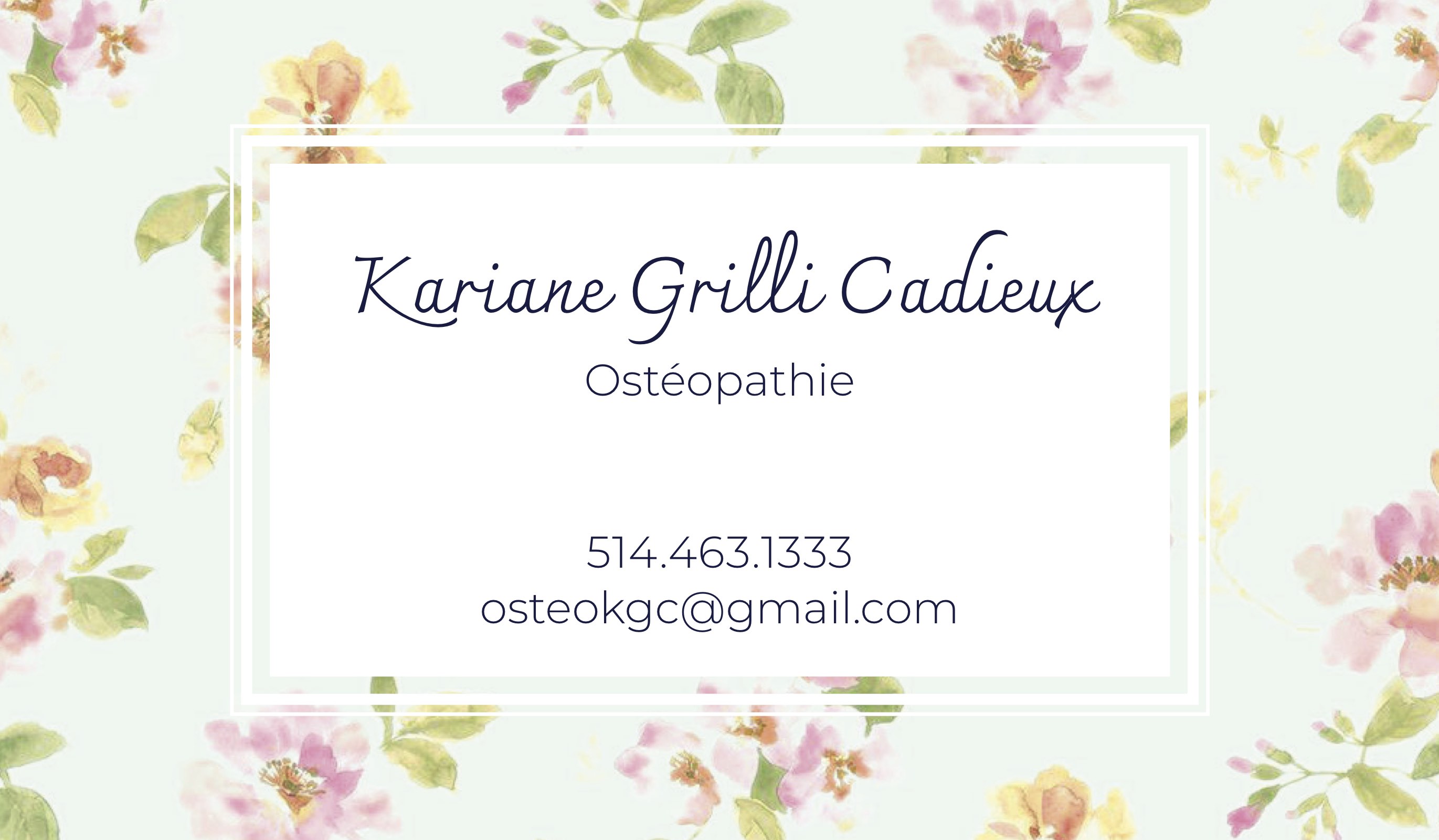 Ostéopathie Kariane Grilli Cadieux