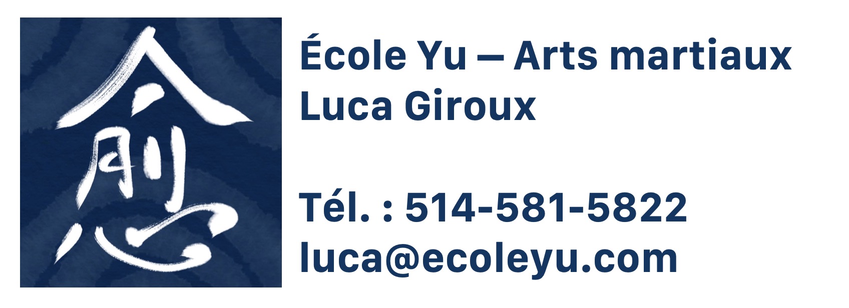 École Yu, arts martiaux