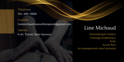 Line Michaud - Massothérapeute et Professionnelle du Mieux-Être