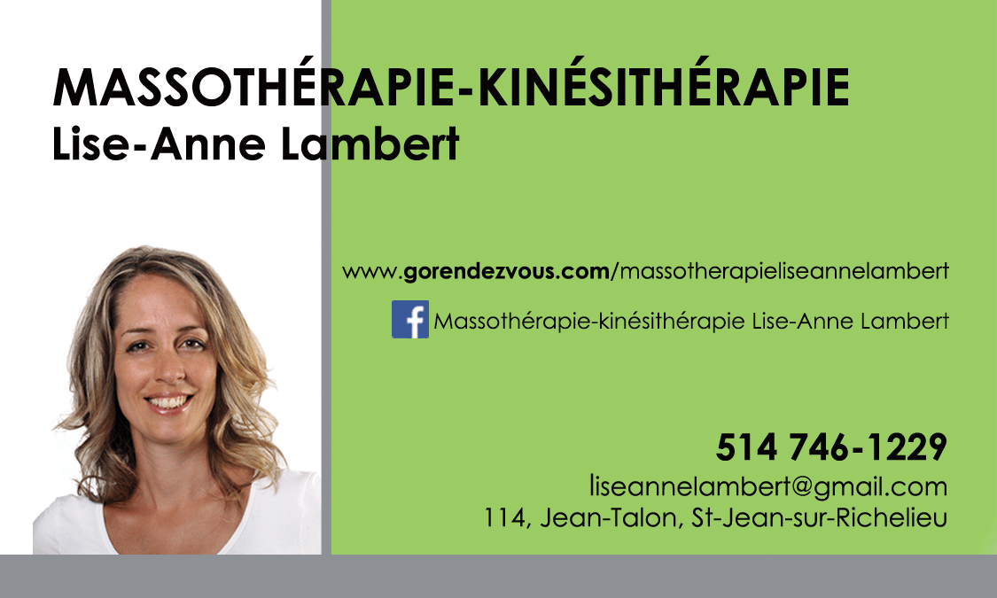 Massothérapie-kinésithérapie Lise-Anne Lambert