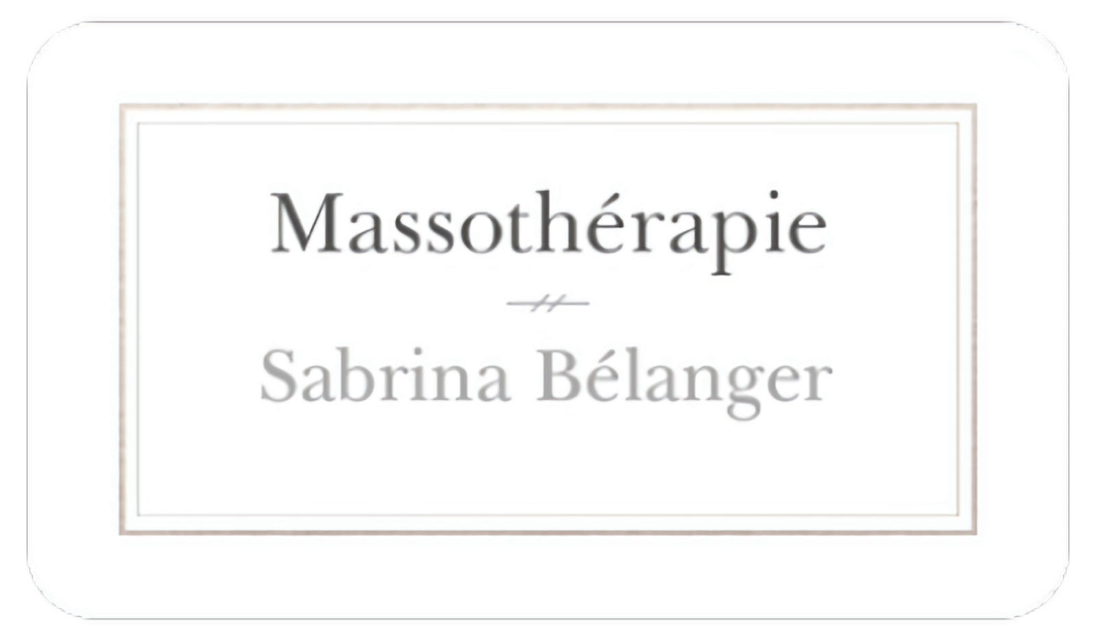 Massothérapie Sabrina Bélanger