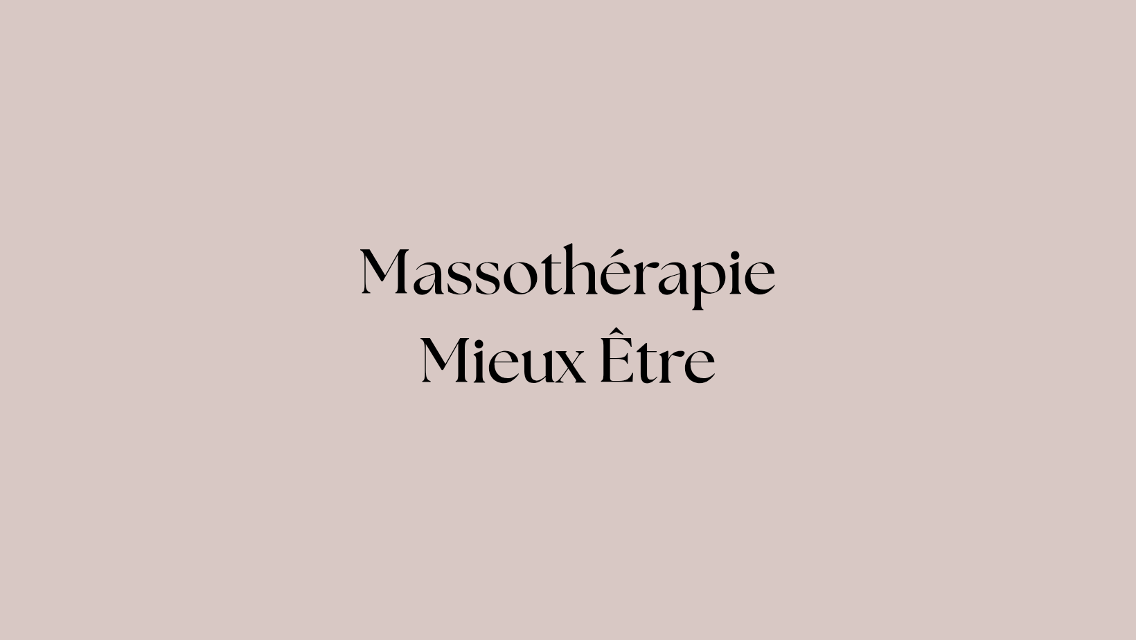 Massothérapie Mieux être